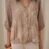 Camisa combi bordada de bambula c/ cuello mao - Tres Angeles mayorista
