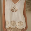 Musculosa evase con diseño bordado - Tres Angeles mayorista