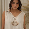 Musculosa evase con diseño bordado - Tres Angeles mayorista