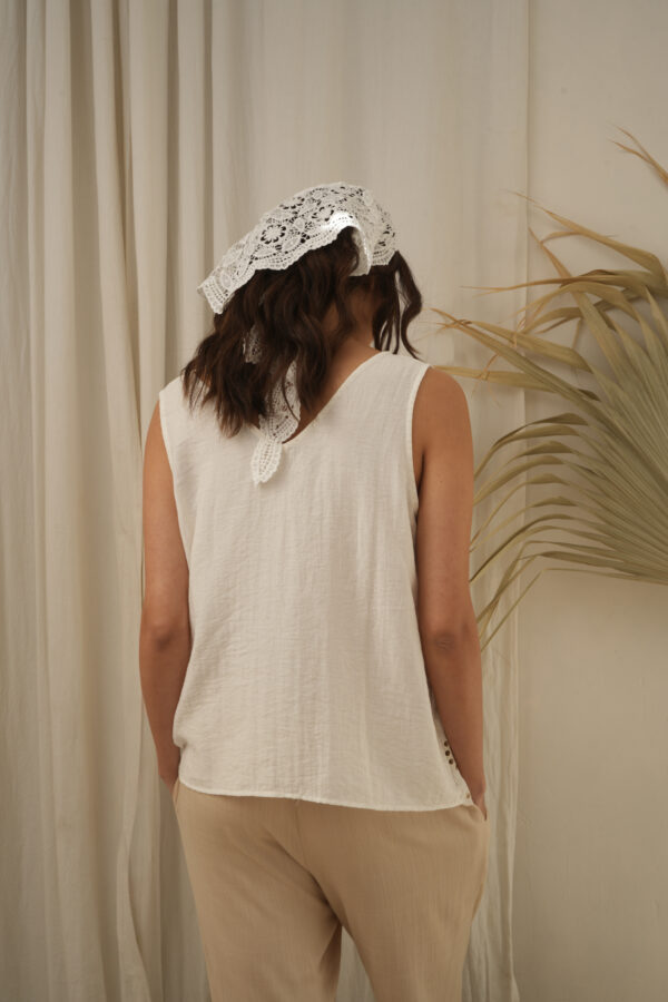Musculosa evase con diseño bordado - Tres Angeles mayorista