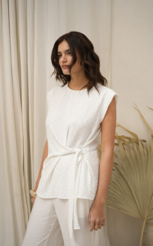 Blusa cey con tira para atar