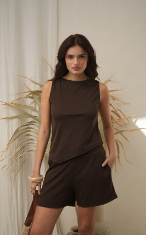 Musculosa corta asimetrica de morley portofino