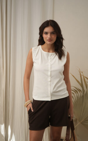 Musculosa de morley con botones