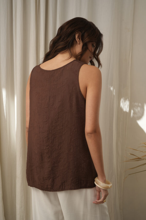 Musculosa evase jackard plano - Tres Angeles mayorista