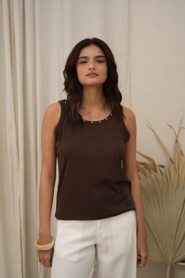 Musculosa con tachas - Tres Angeles mayorista