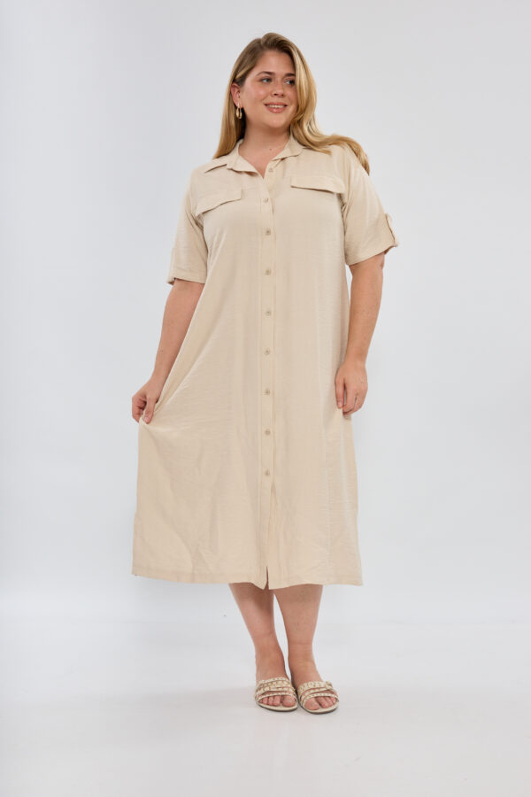 Vestido camisero Derby con charreteras - Tres Angeles mayorista