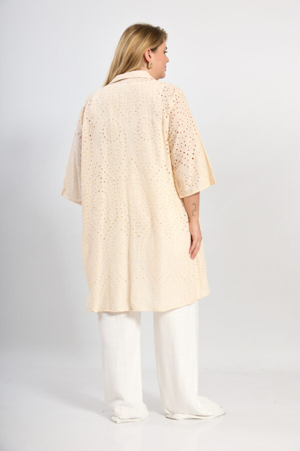 Vestido camisero broderie - Tres Angeles mayorista