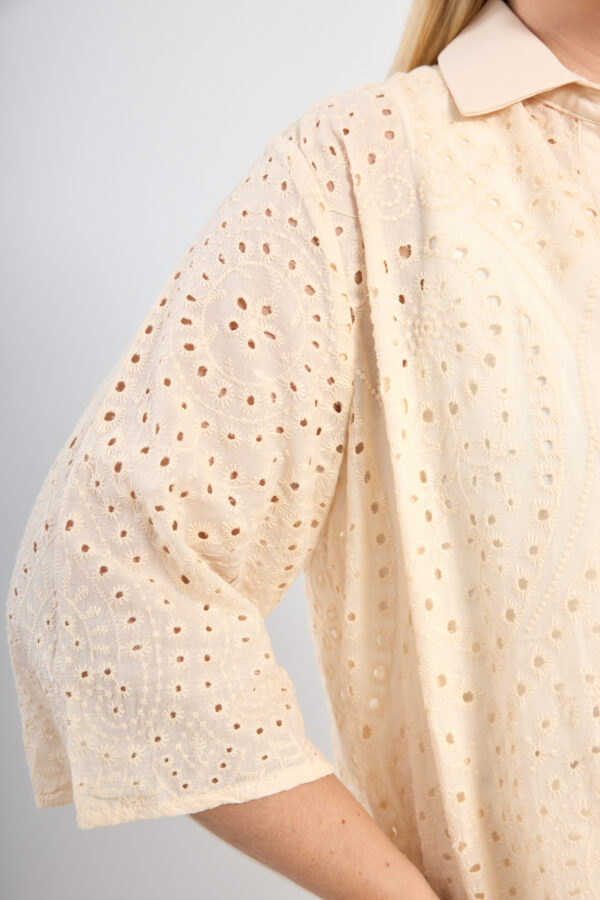 Vestido camisero broderie - Tres Angeles mayorista