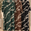 Vestido camisero estampado con tajos costados - Tres Angeles mayorista
