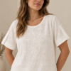 Remera broderie de punto con tira manga - Tres Angeles mayorista