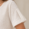 Remera broderie de punto con tira manga - Tres Angeles mayorista