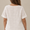 Remera broderie de punto con tira manga - Tres Angeles mayorista