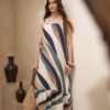 Vestido estampado con bretel y ruedo volados - Tres Angeles mayorista