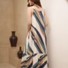 Vestido estampado con bretel y ruedo volados - Tres Angeles mayorista