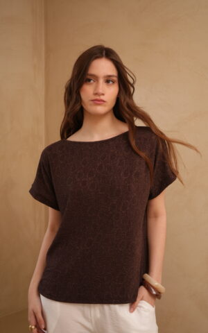 Blusa con brillos manga murcielago