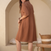 Vestido camisero derby liso con canesu espalda - Tres Angeles mayorista