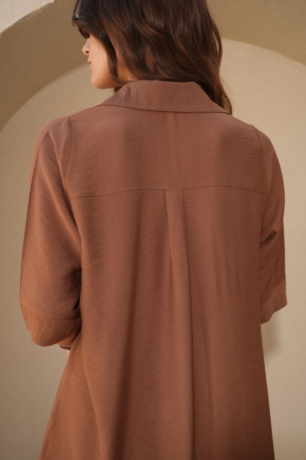 Vestido camisero derby liso con canesu espalda - Tres Angeles mayorista