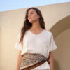 Blusa manga murcielago con tajos derby liso - Tres Angeles mayorista