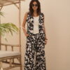 Musculosa estampada con recortes y botones - Tres Angeles mayorista