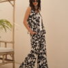 Pantalón palazzo con pinza bambula estampada - Tres Angeles mayorista