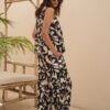 Musculosa estampada con recortes y botones - Tres Angeles mayorista