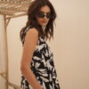 Musculosa estampada con recortes y botones - Tres Angeles mayorista