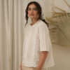 Blusa manga 3/4 con puntilla delantero - Tres Angeles mayorista