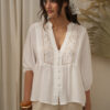 Blusa bordada manga 3/4 - Tres Angeles mayorista