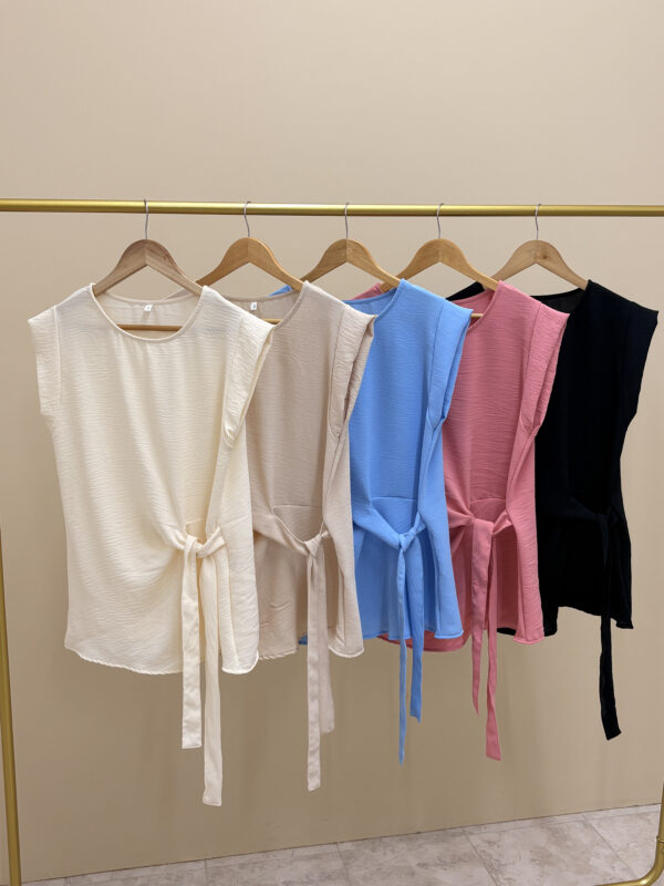 Blusa cey liso con moño costado - Tres Angeles mayorista
