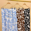 Pantalón palazzo con pinza bambula estampada - Tres Angeles mayorista