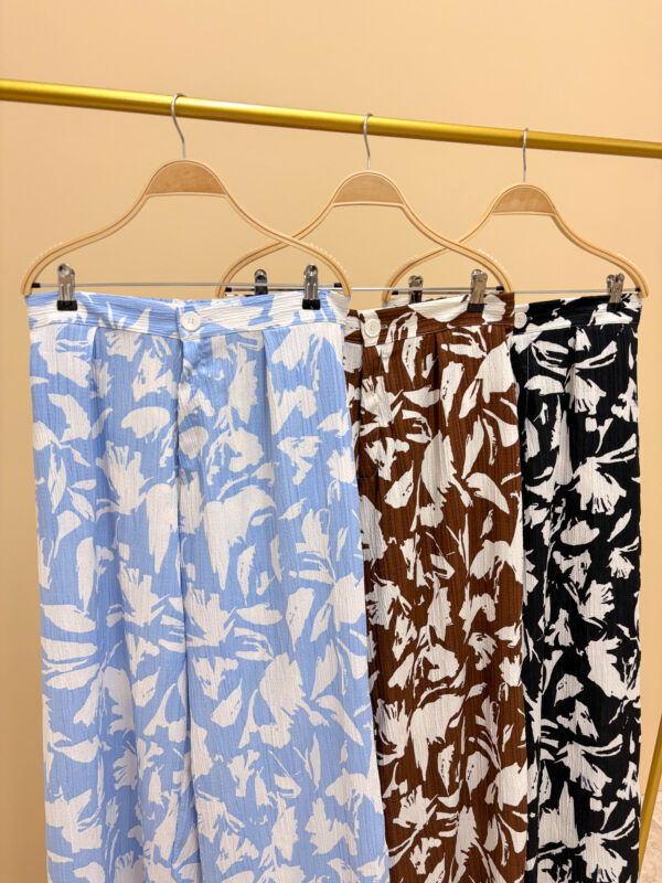 Pantalón palazzo con pinza bambula estampada - Tres Angeles mayorista