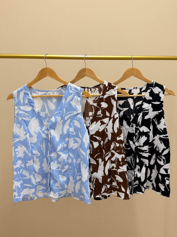 Pantalón palazzo con pinza bambula estampada - Tres Angeles mayorista